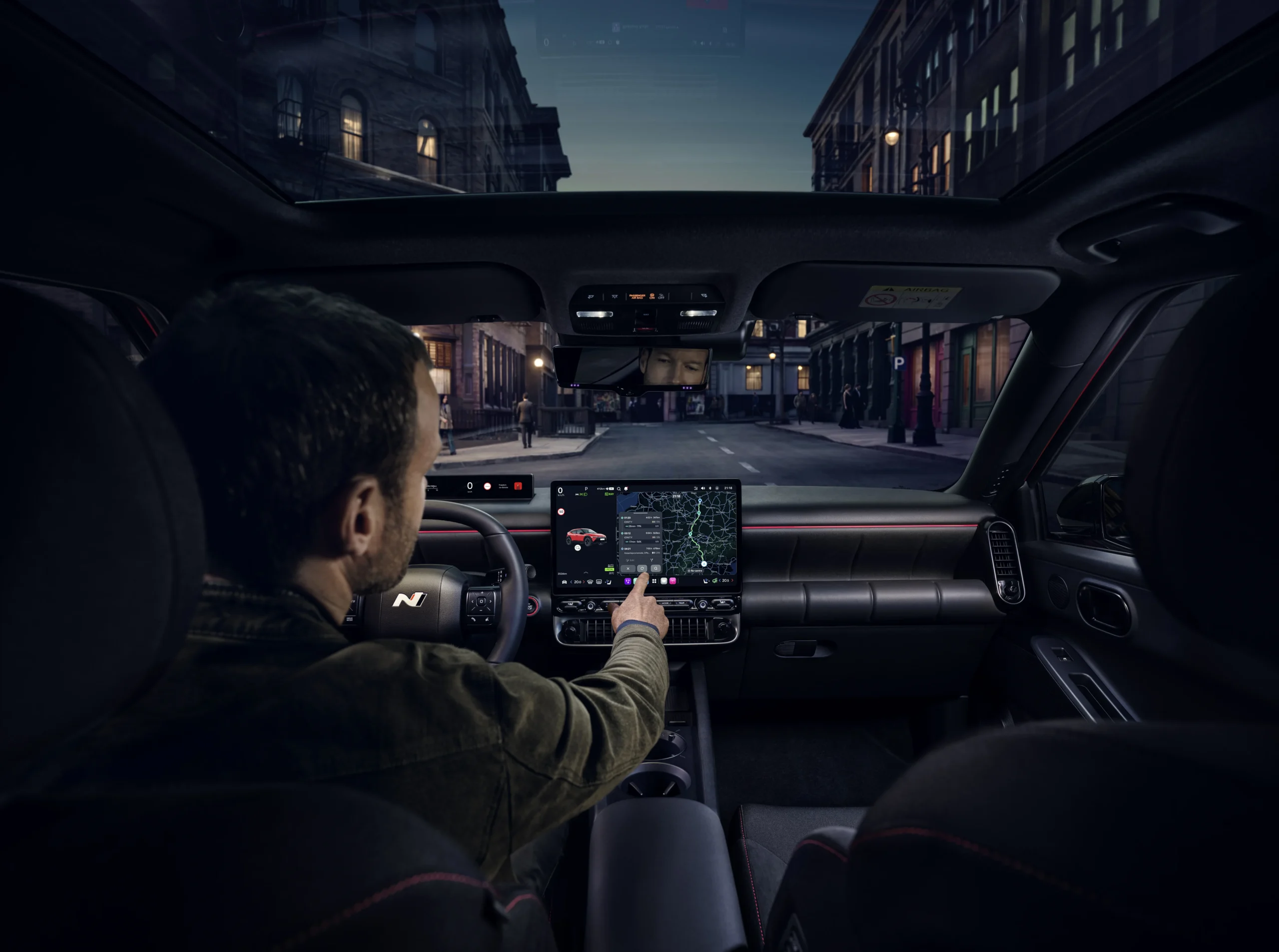 Skjermene i Hyundai IONIQ 3 med Pleos Connect