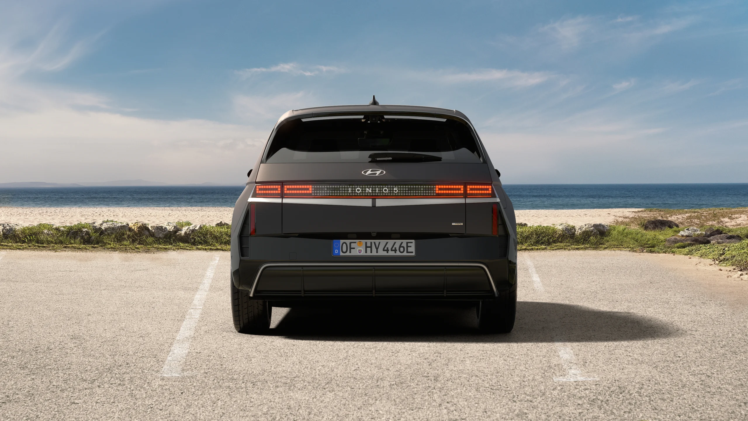Hyundai IONIQ 5 N Line sett skrått bakfra