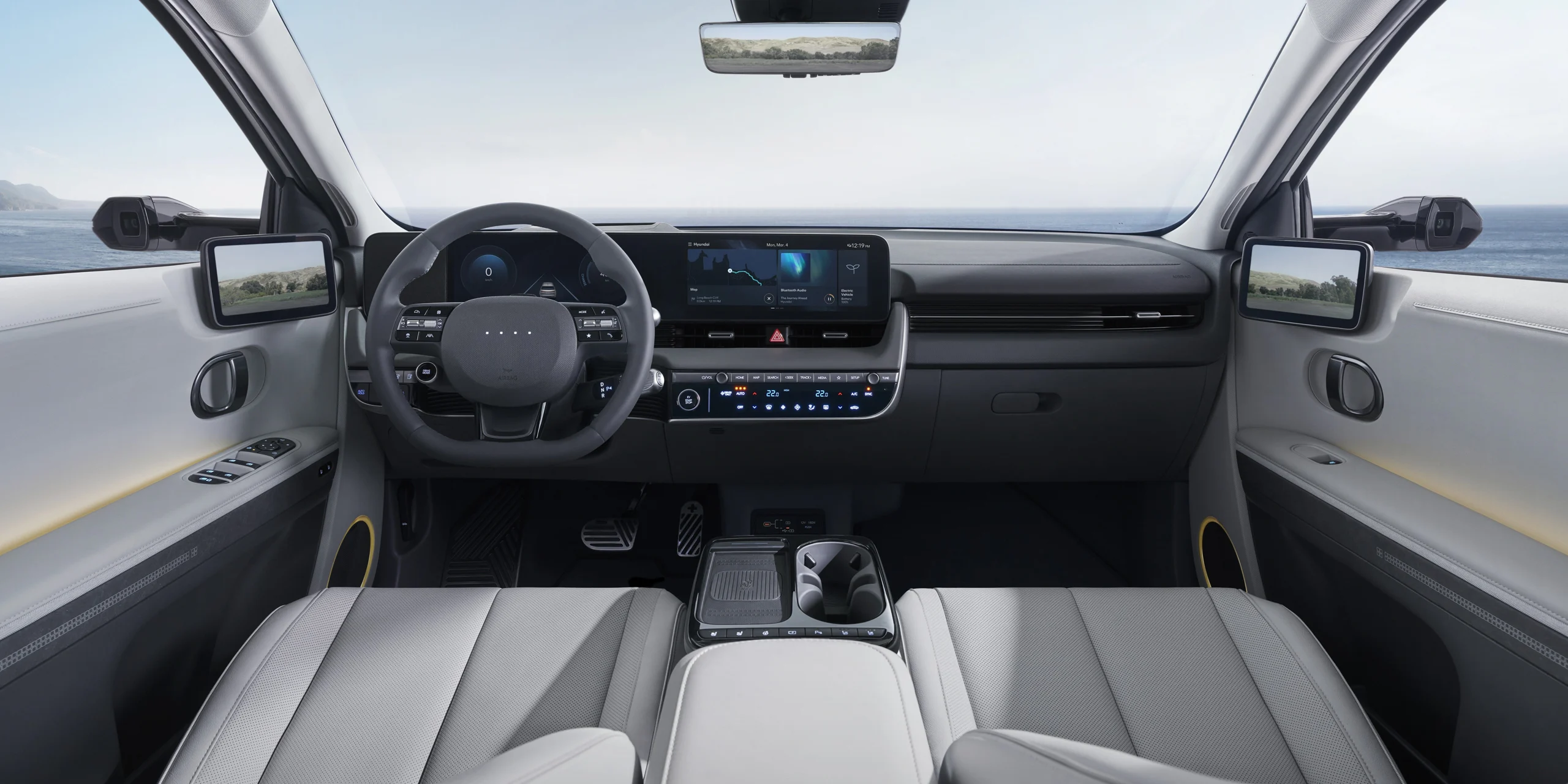 Skjermene og midtkonsollen i Hyundai IONIQ 5