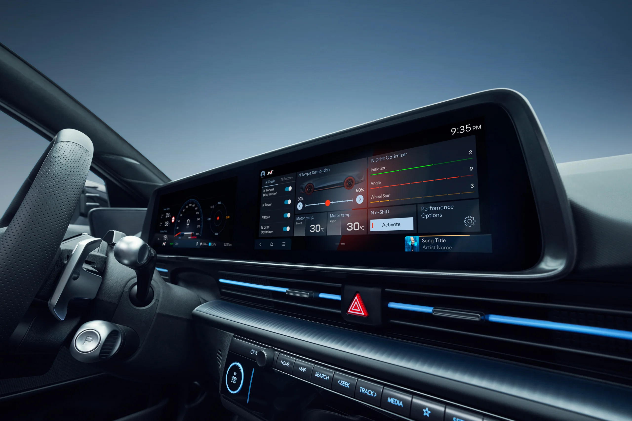 Instrumentpanelet i Hyundai IONIQ 6 N