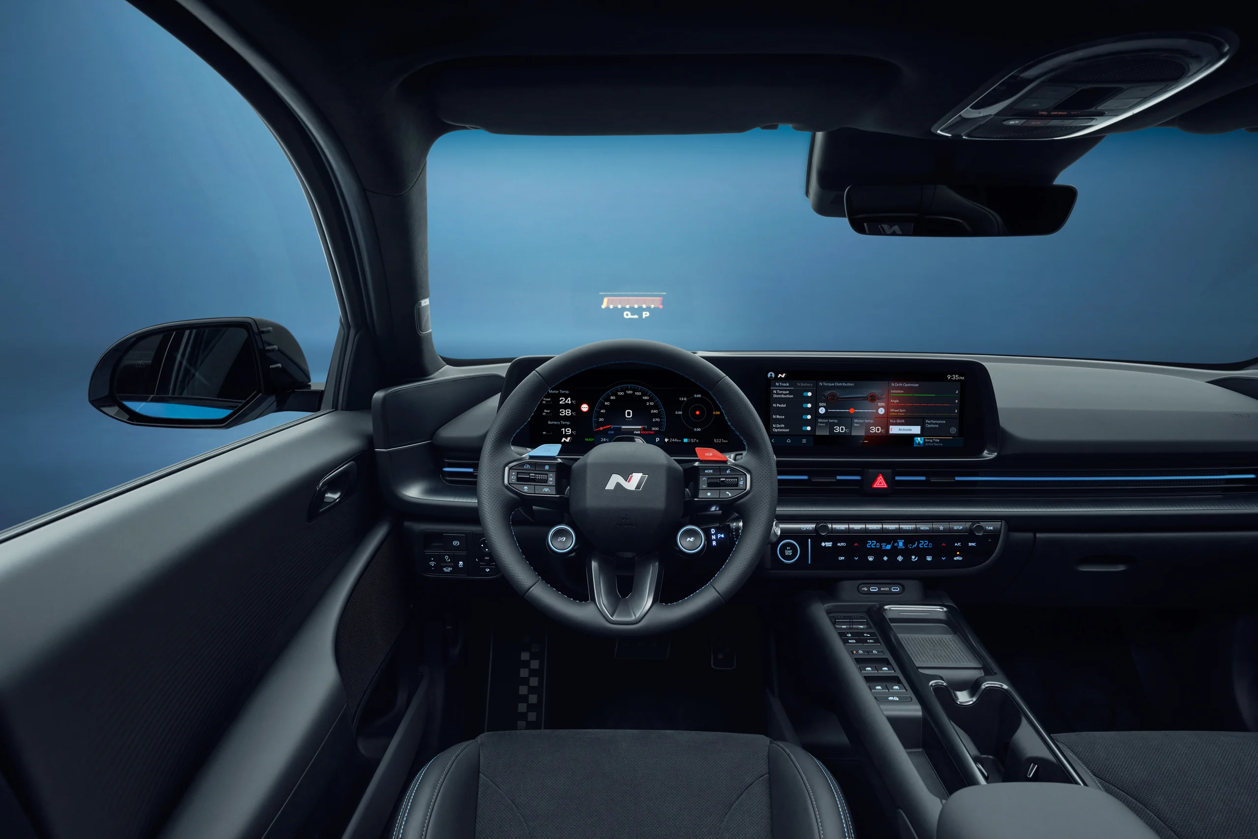 Førerplassen i Hyundai IONIQ 6 N