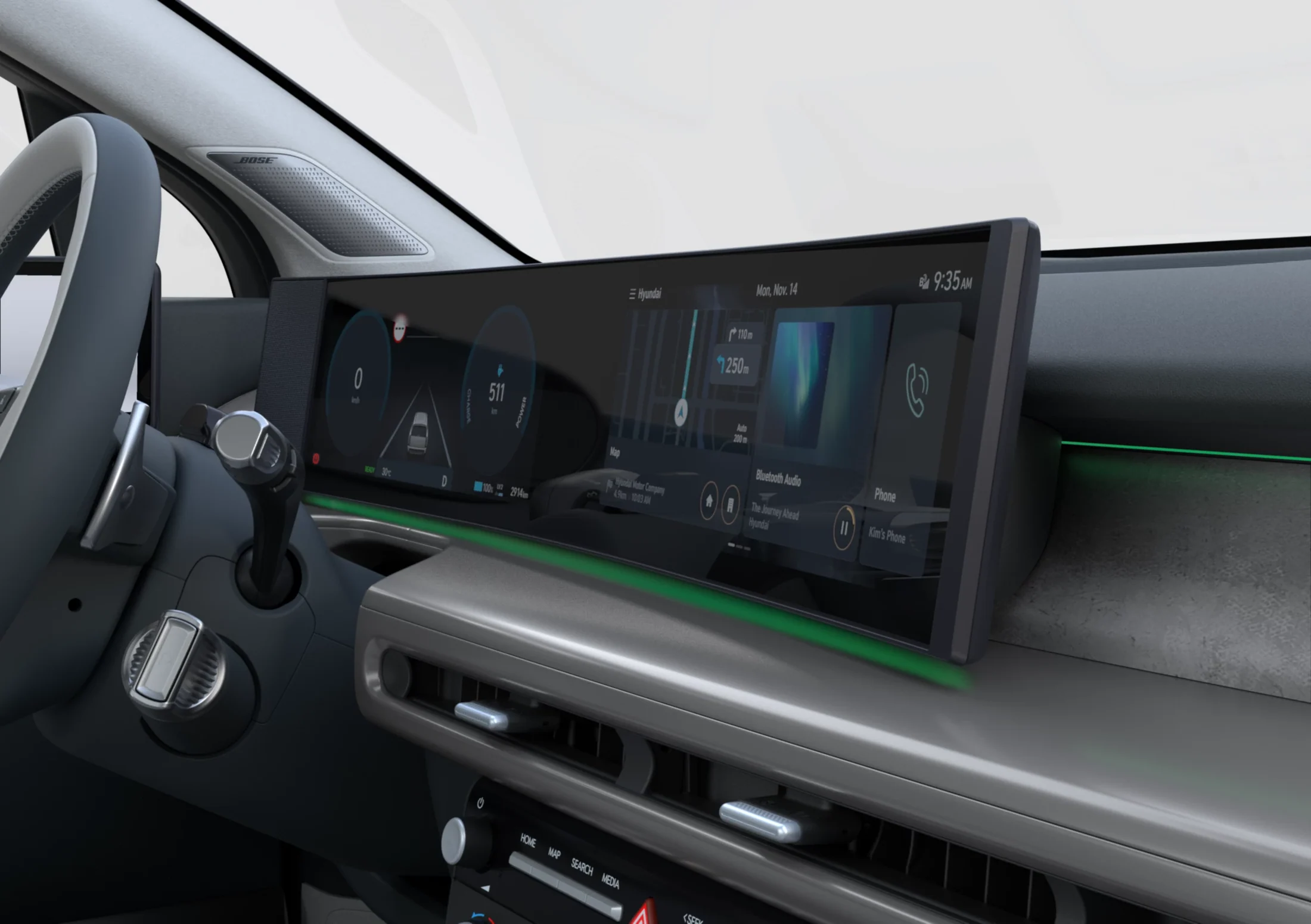 Førerplassen i Hyundai IONIQ 9