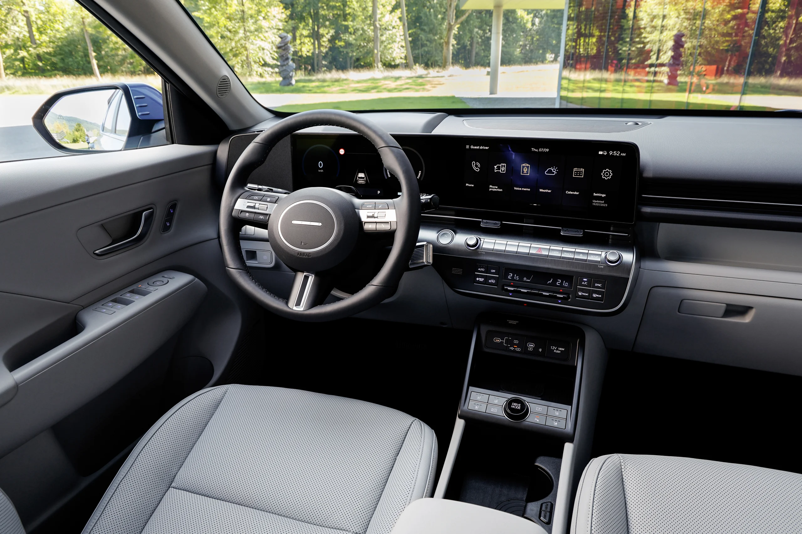 Dashbordet i Hyundai KONA Electric