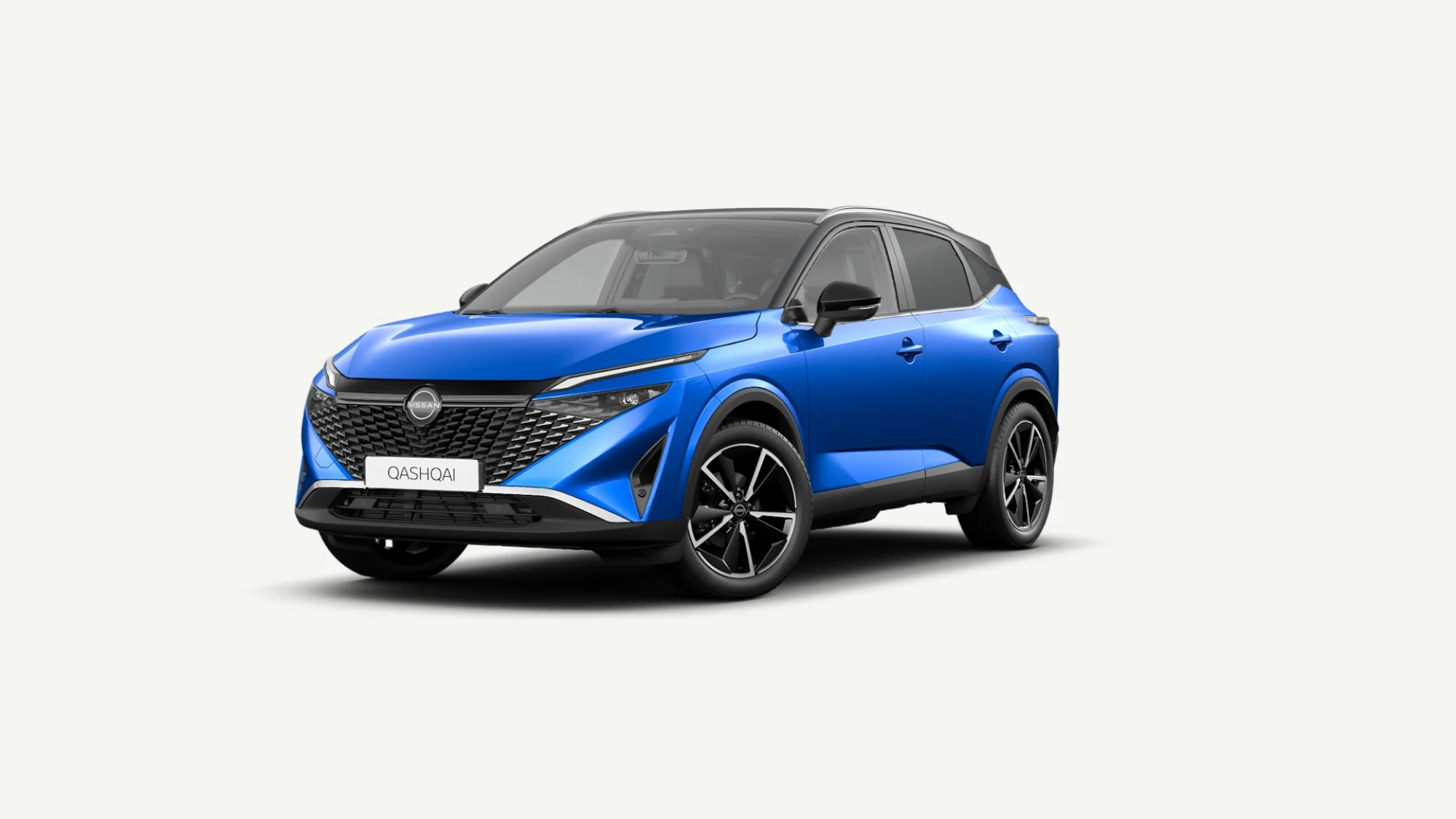 Nissan QASHQAI i Magnetic Blue med svart tak