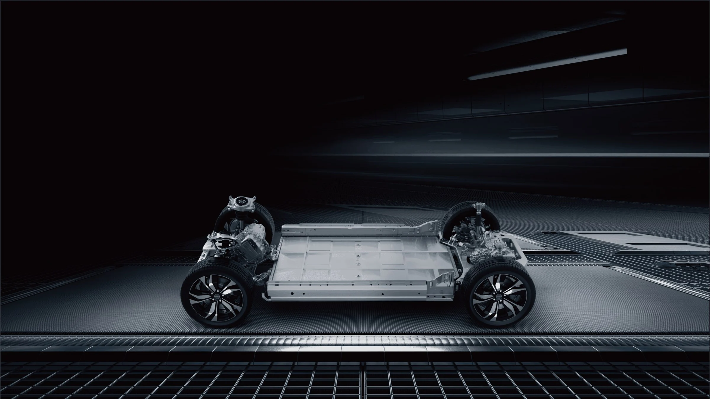 Seres elbil-plattform med batteripakke